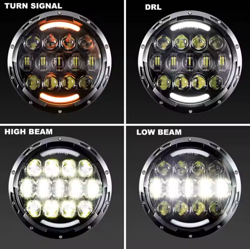 7" RGB LED Headlight