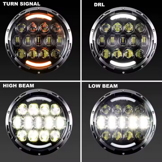 7" RGB LED Headlight
