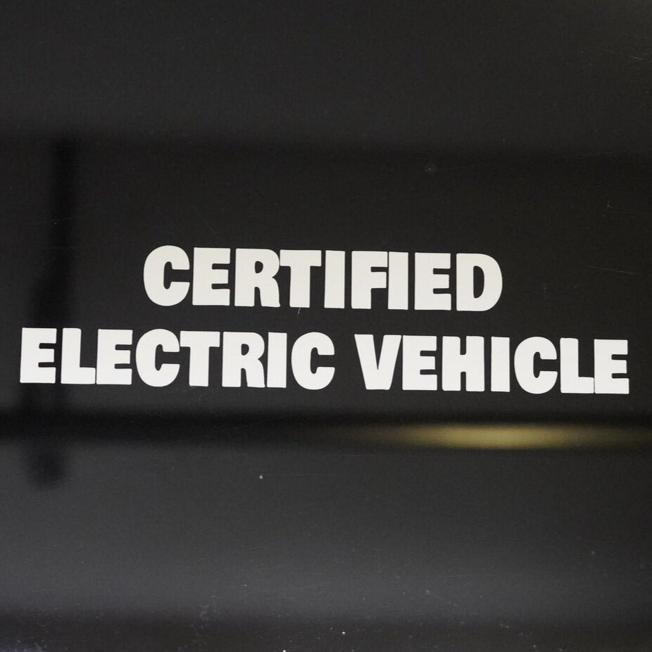 Certified Electric Vehicle Sticker