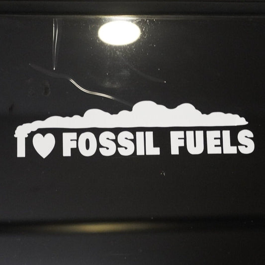 I Love Fossil Fuels Sticker