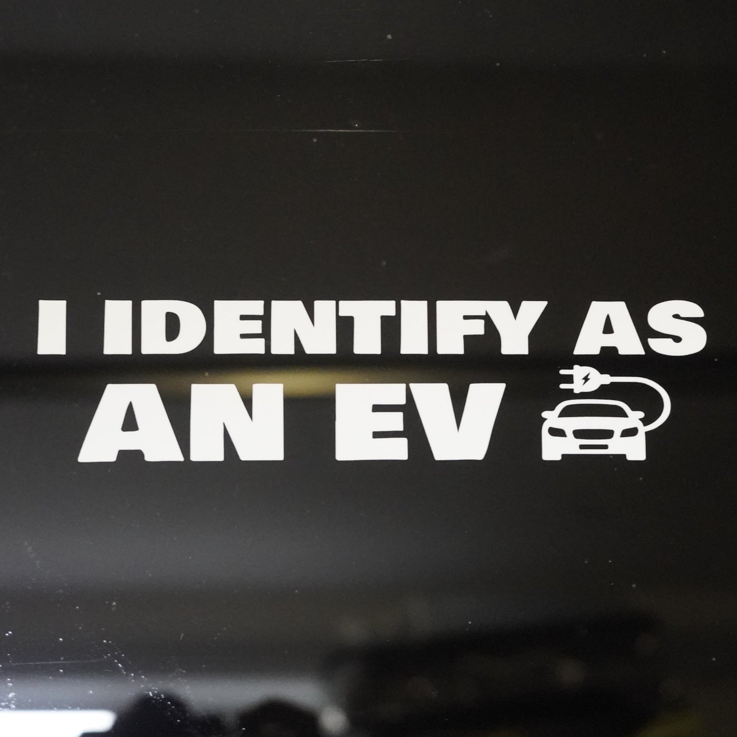 I Identify as an EV Sticker